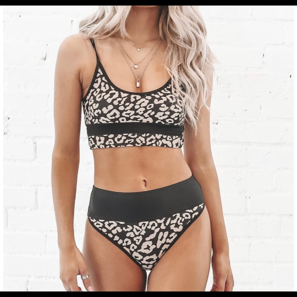 Amazing Lace Black Band Leopard Bikini 🐆👙